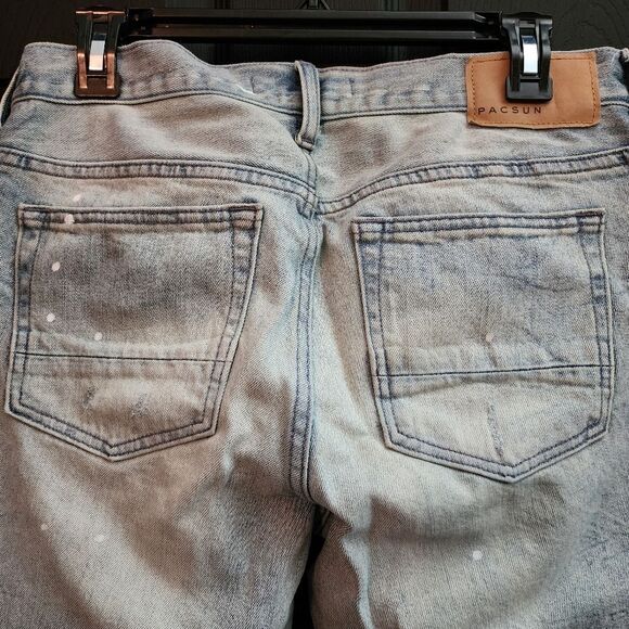 PacSun Light Stitch & Repair Stacked Skinny Jeans - Picture 12 of 16